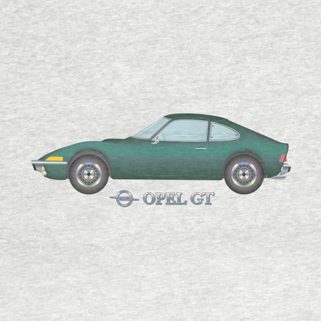 Opel GT, green by Norwood Designs